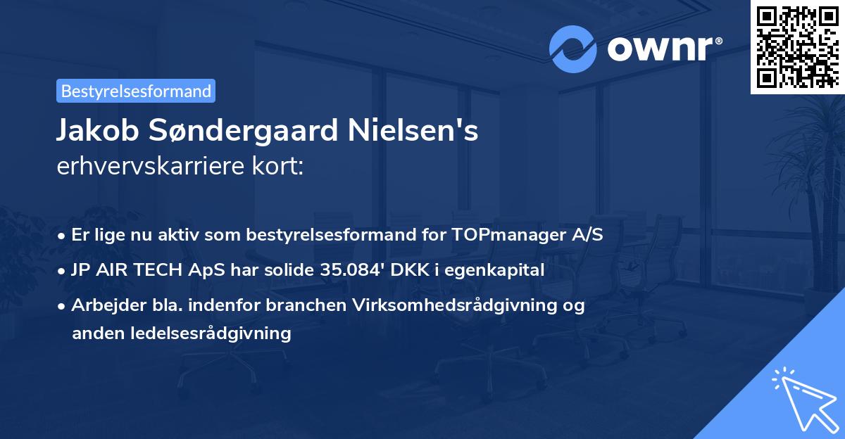 Jakob Søndergaard Nielsen's erhvervskarriere kort