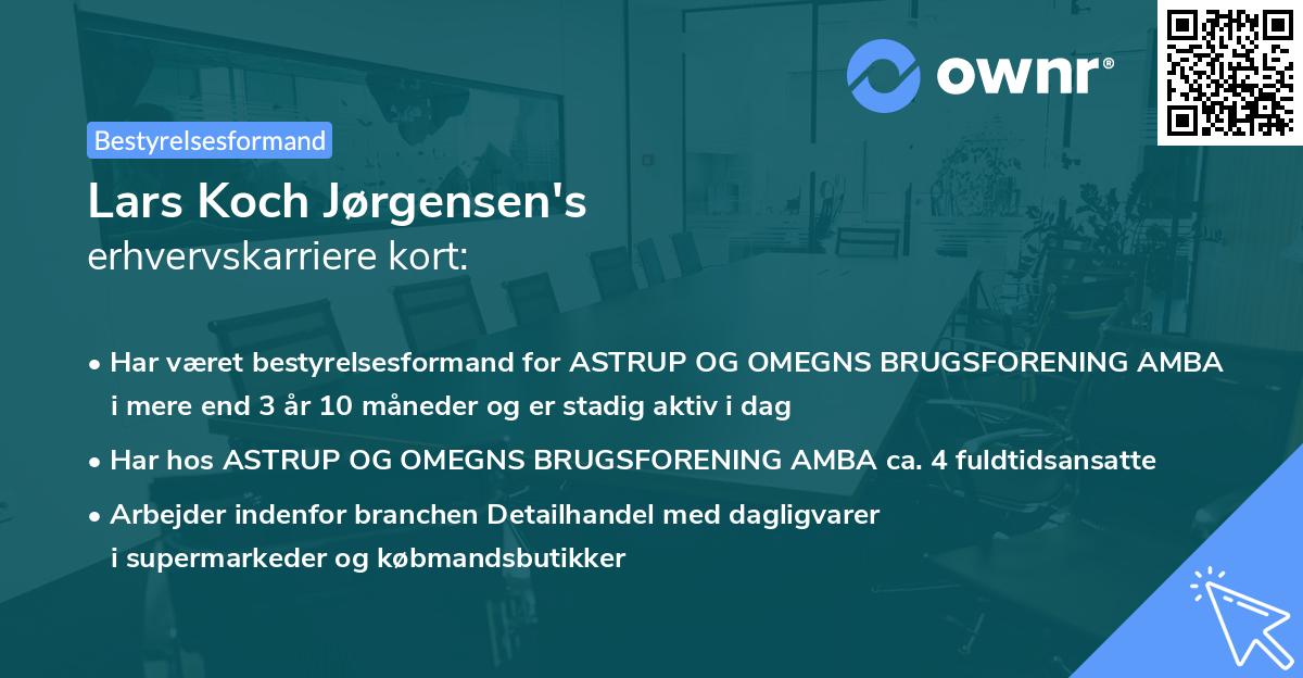 Lars Koch Jørgensen's erhvervskarriere kort