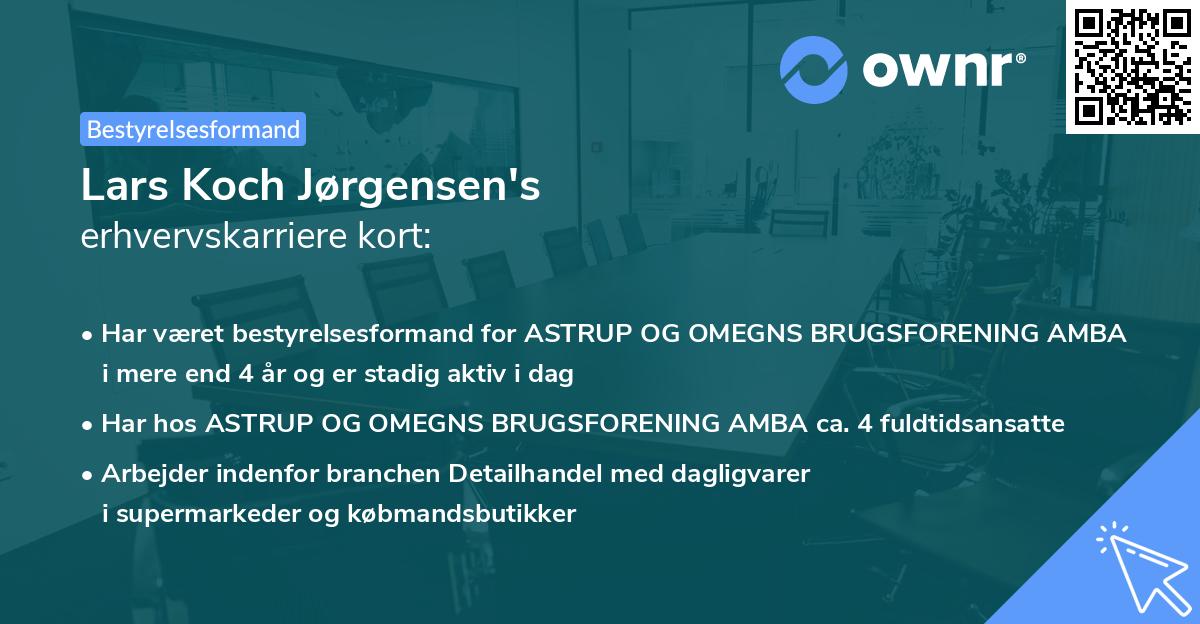 Lars Koch Jørgensen's erhvervskarriere kort
