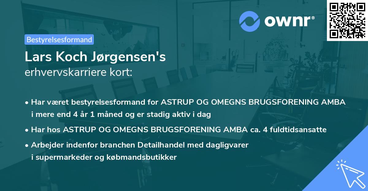 Lars Koch Jørgensen's erhvervskarriere kort