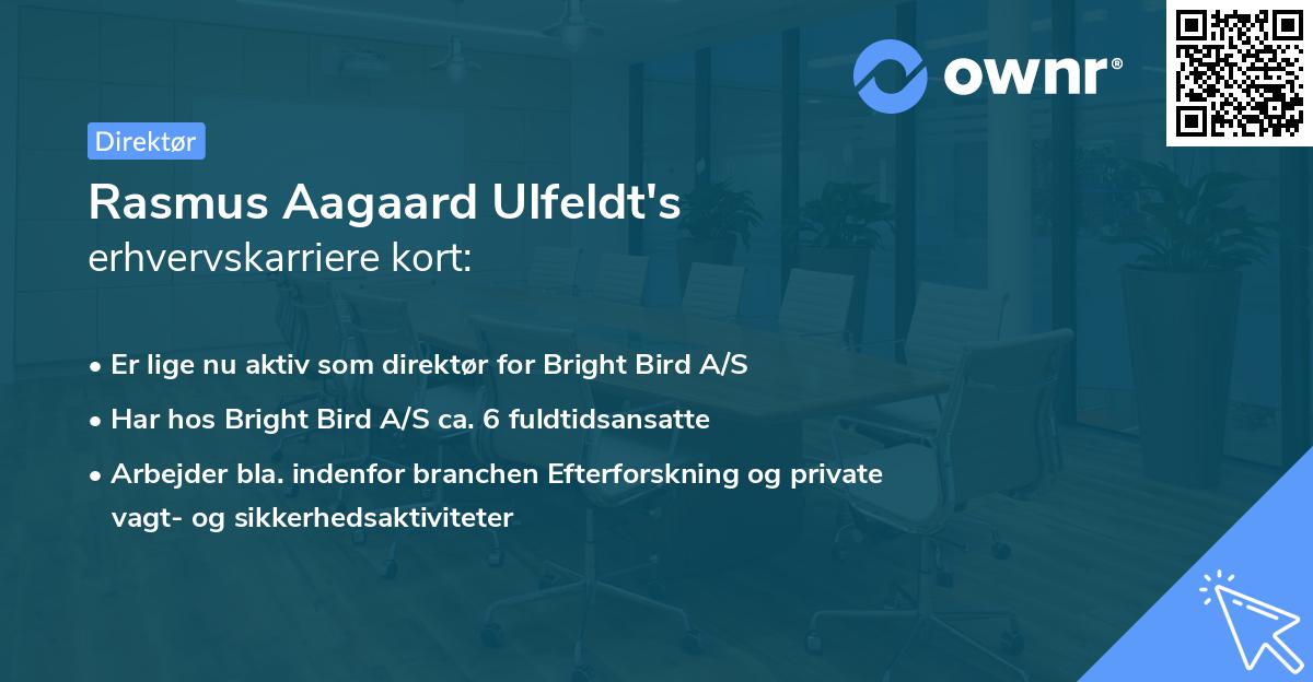 Rasmus Aagaard Ulfeldt's erhvervskarriere kort