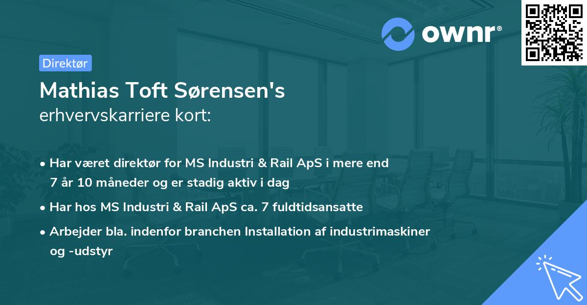Mathias Toft Sørensen's erhvervskarriere kort