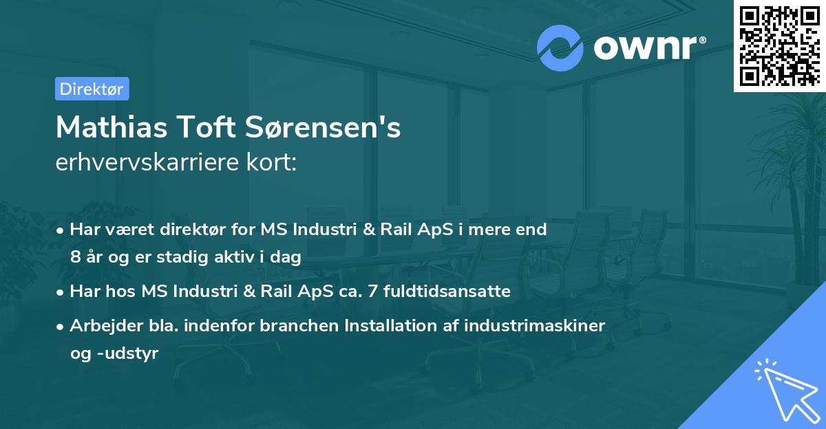 Mathias Toft Sørensen's erhvervskarriere kort