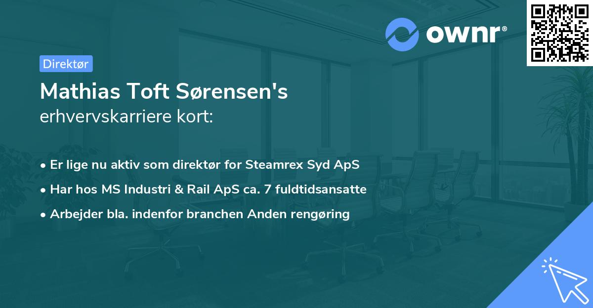 Mathias Toft Sørensen's erhvervskarriere kort