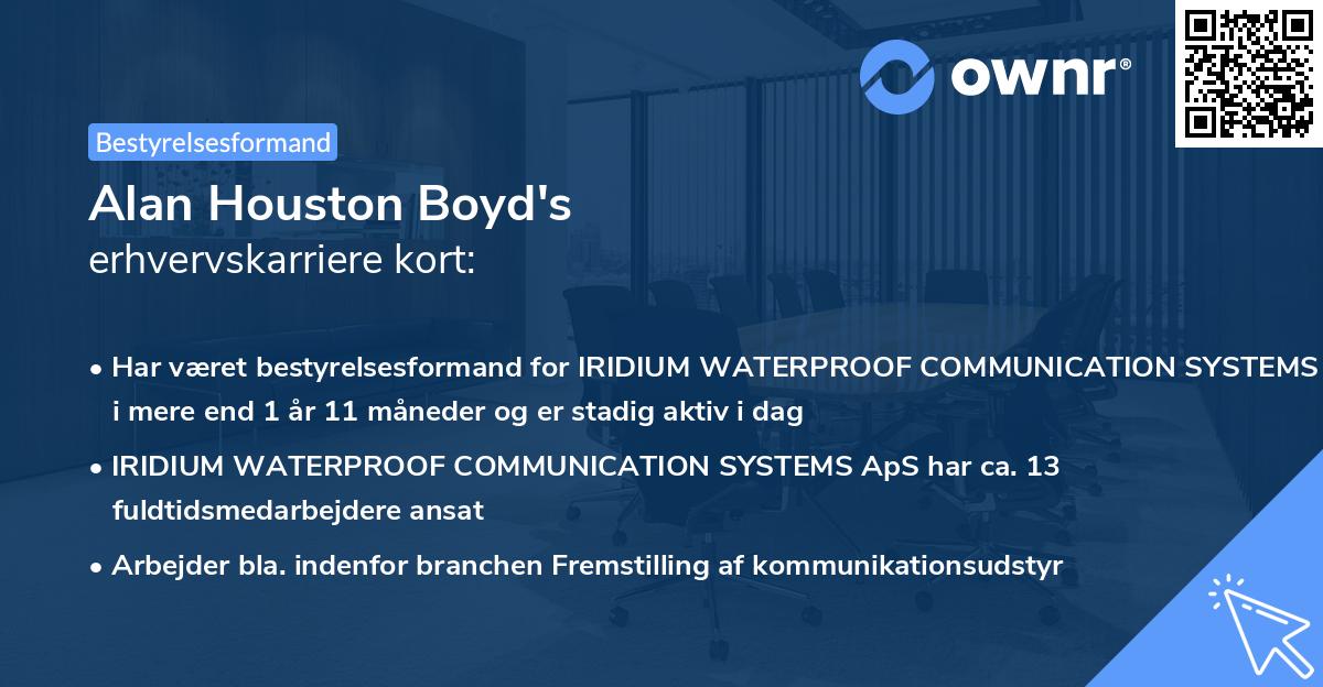 Alan Houston Boyd's erhvervskarriere kort