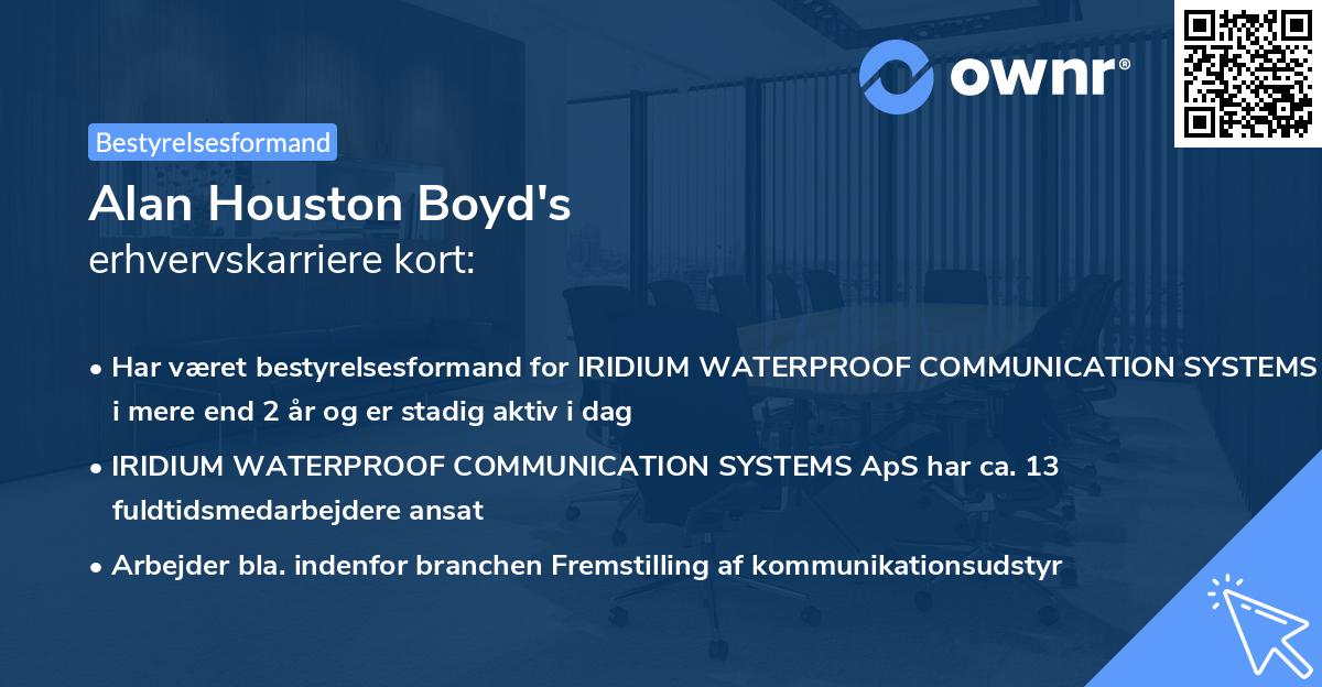 Alan Houston Boyd's erhvervskarriere kort
