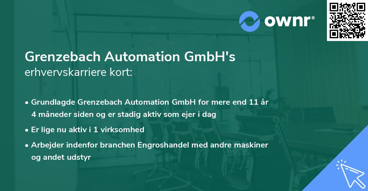 Grenzebach Automation GmbH's erhvervskarriere kort