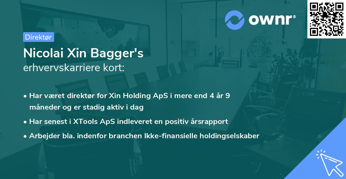 Nicolai Xin Bagger's erhvervskarriere kort