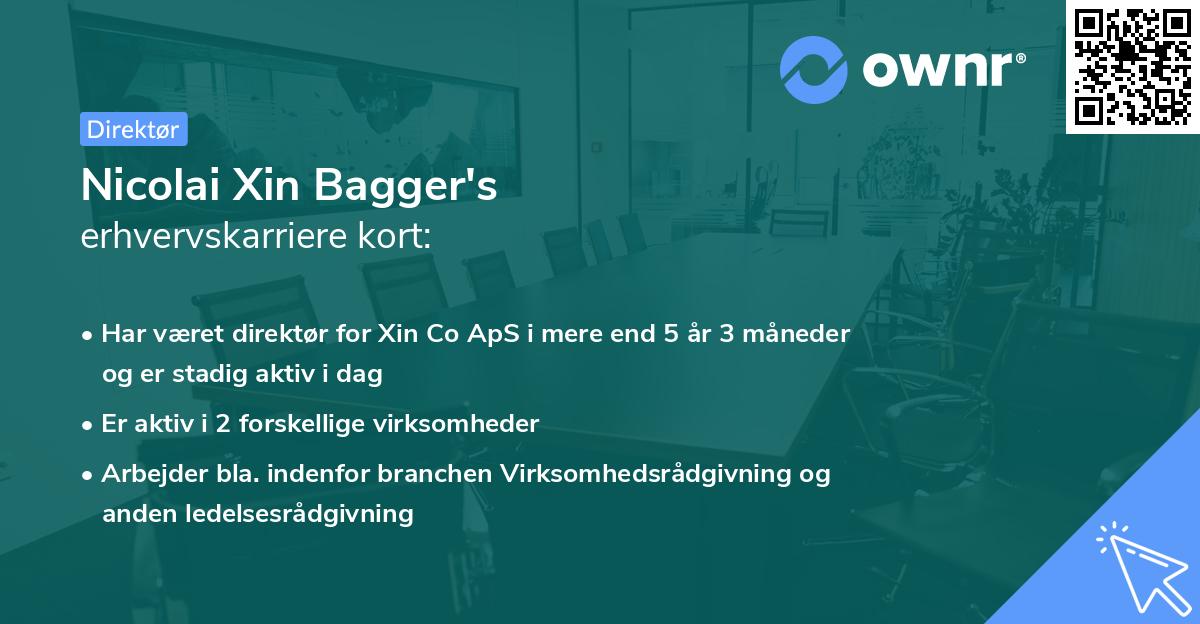 Nicolai Xin Bagger's erhvervskarriere kort