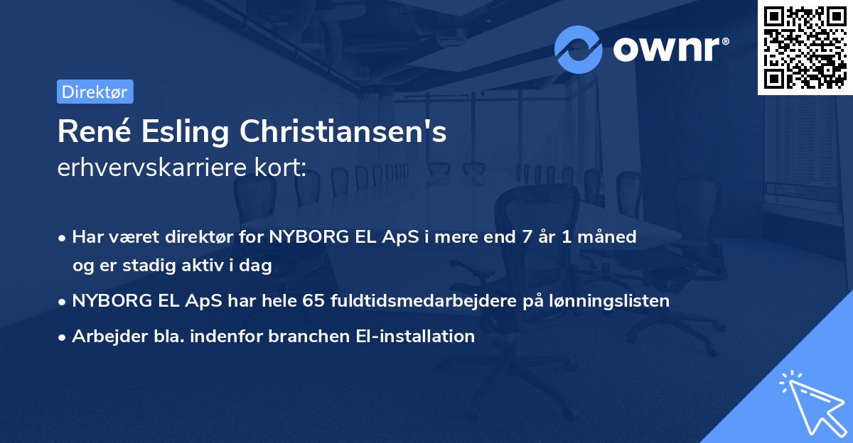 René Esling Christiansen's erhvervskarriere kort