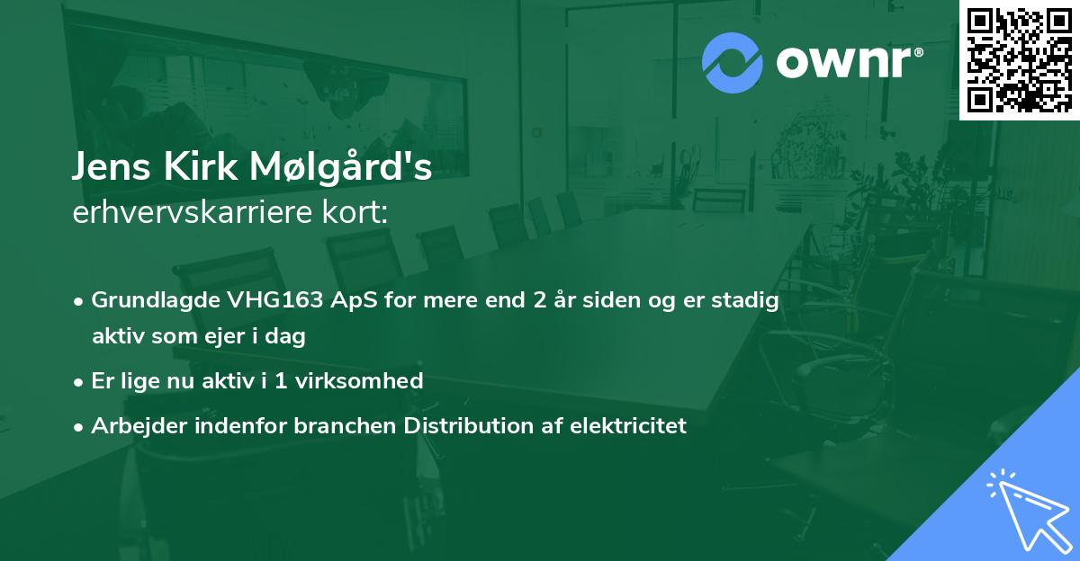 Jens Kirk Mølgård's erhvervskarriere kort