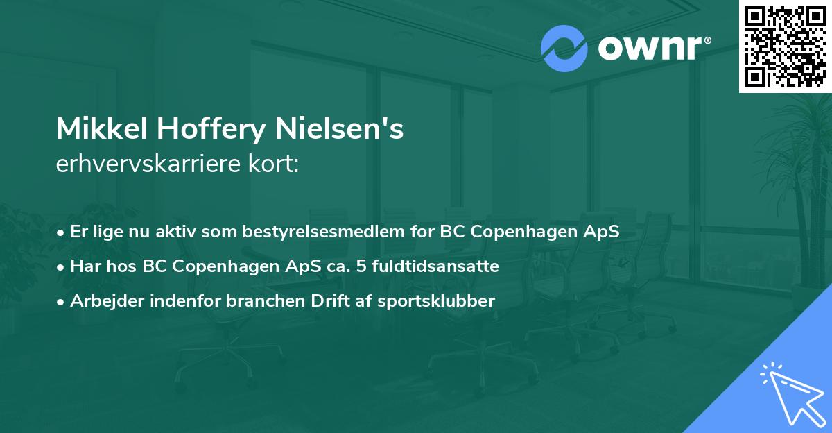 Mikkel Hoffery Nielsen's erhvervskarriere kort