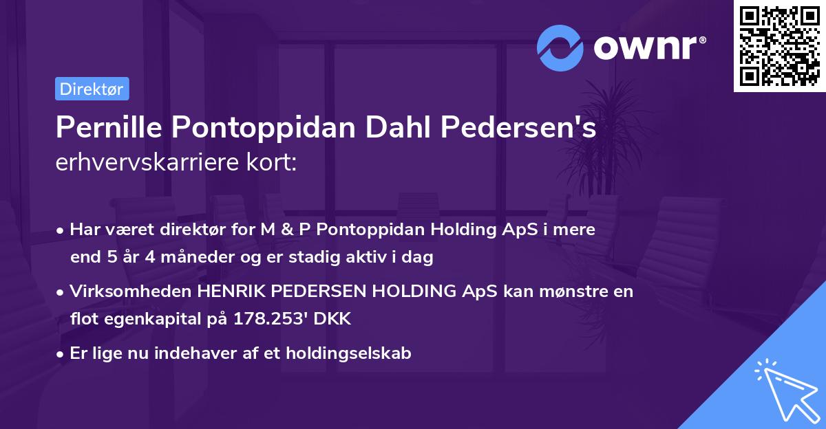 Pernille Pontoppidan Dahl Pedersen's erhvervskarriere kort