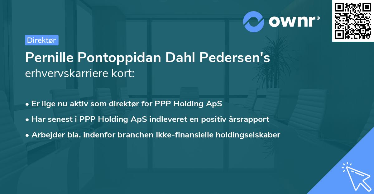 Pernille Pontoppidan Dahl Pedersen's erhvervskarriere kort