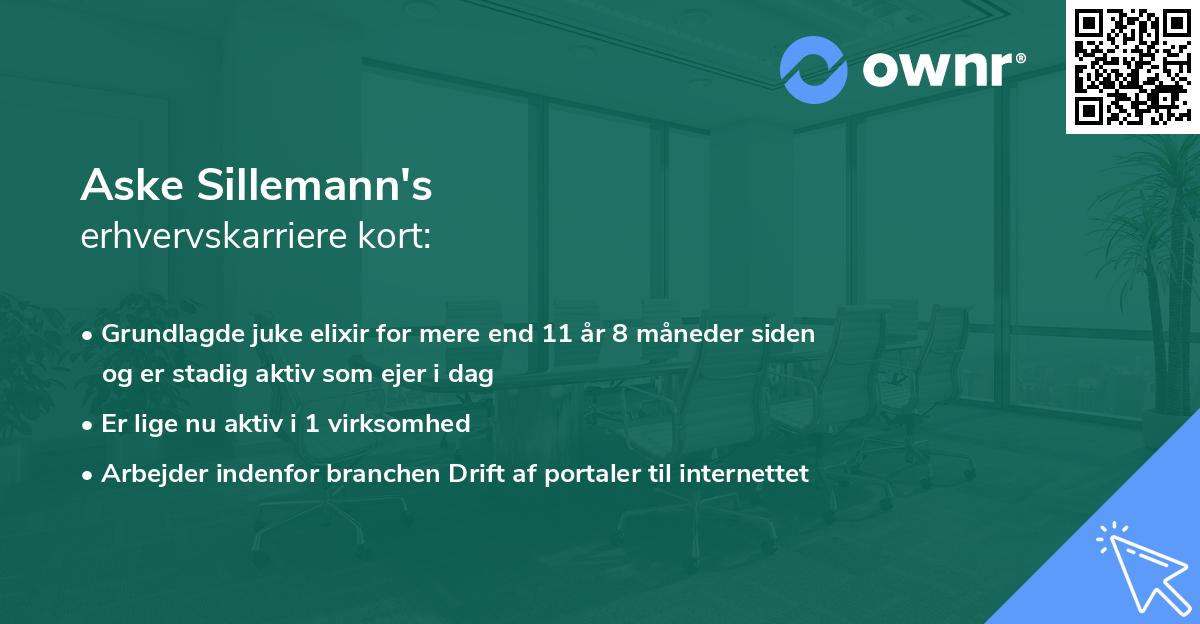 Aske Sillemann's erhvervskarriere kort