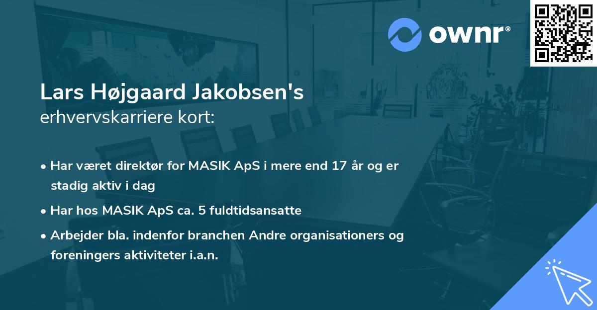 Lars Højgaard Jakobsen's erhvervskarriere kort