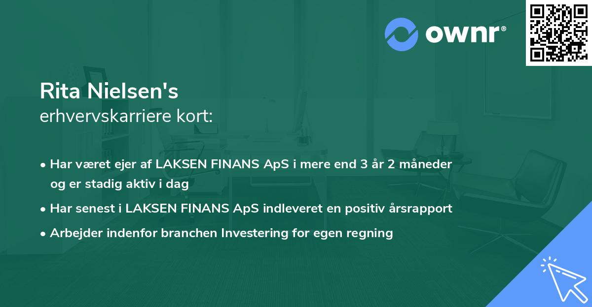 Rita Nielsen's erhvervskarriere kort