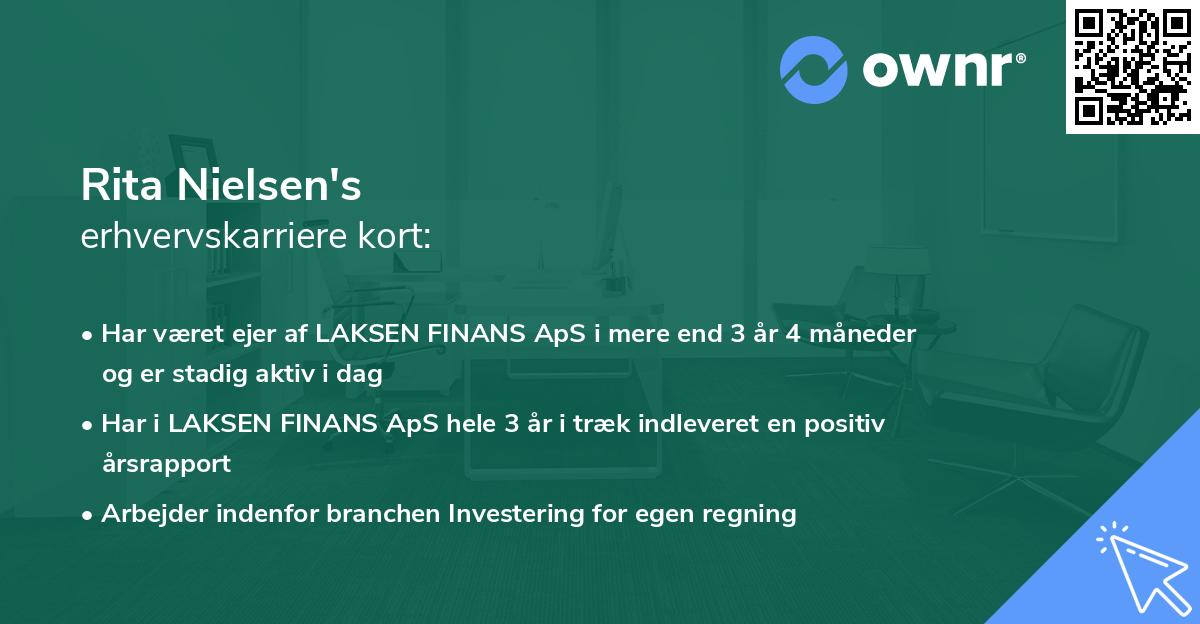 Rita Nielsen's erhvervskarriere kort