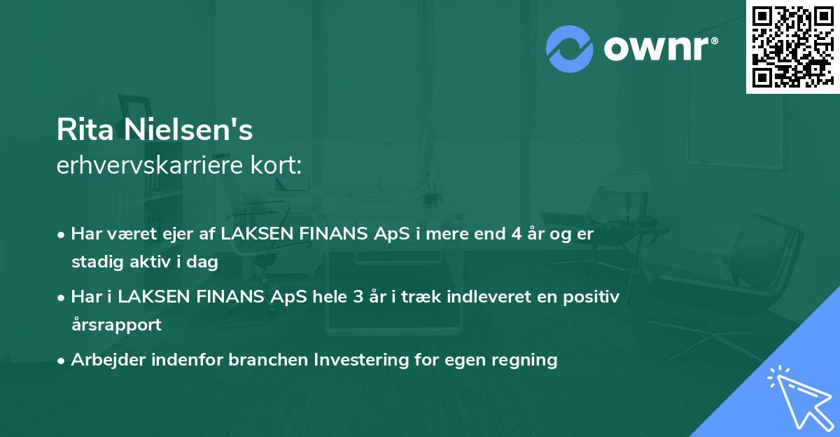 Rita Nielsen's erhvervskarriere kort