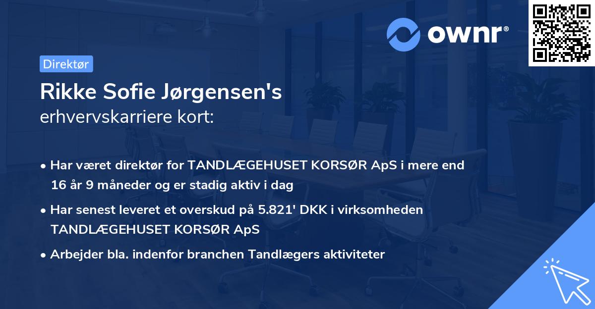 Rikke Sofie Jørgensen's erhvervskarriere kort