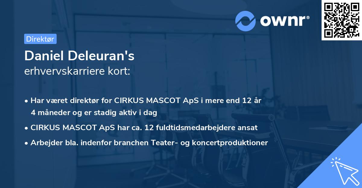 Daniel Deleuran's erhvervskarriere kort