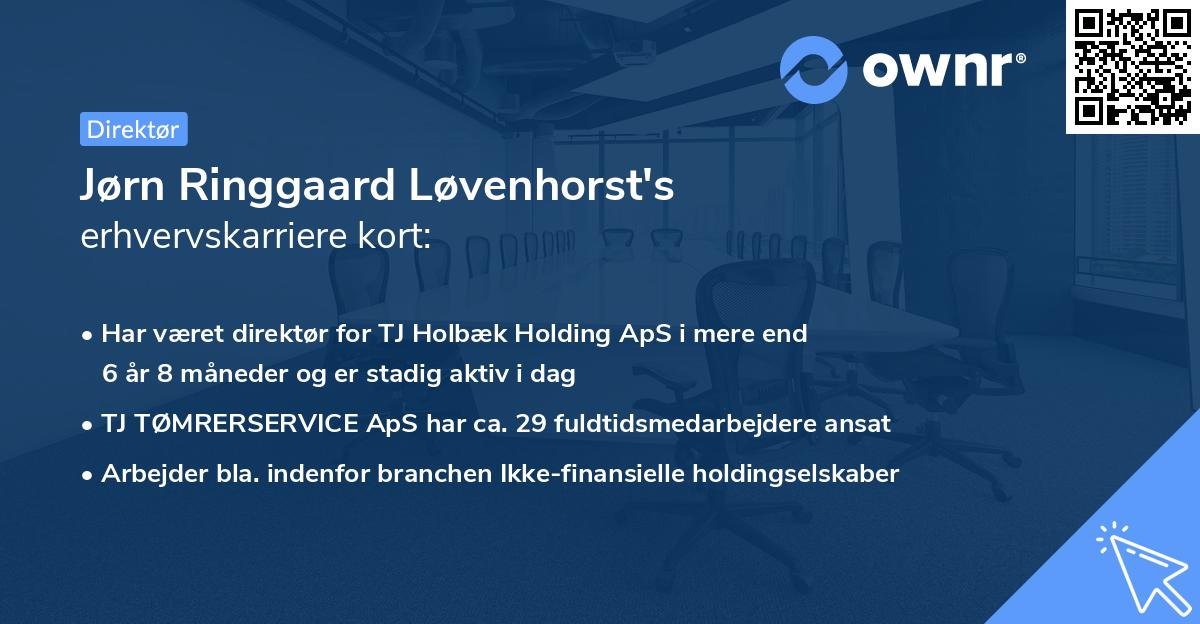 Jørn Ringgaard Løvenhorst's erhvervskarriere kort