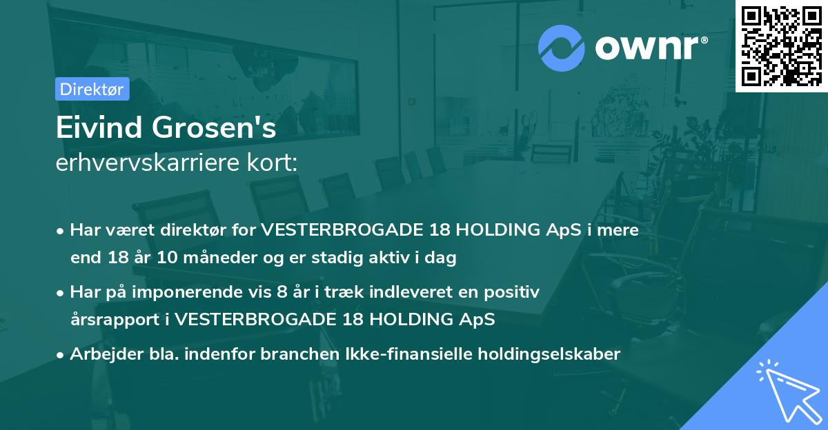 Eivind Grosen's erhvervskarriere kort