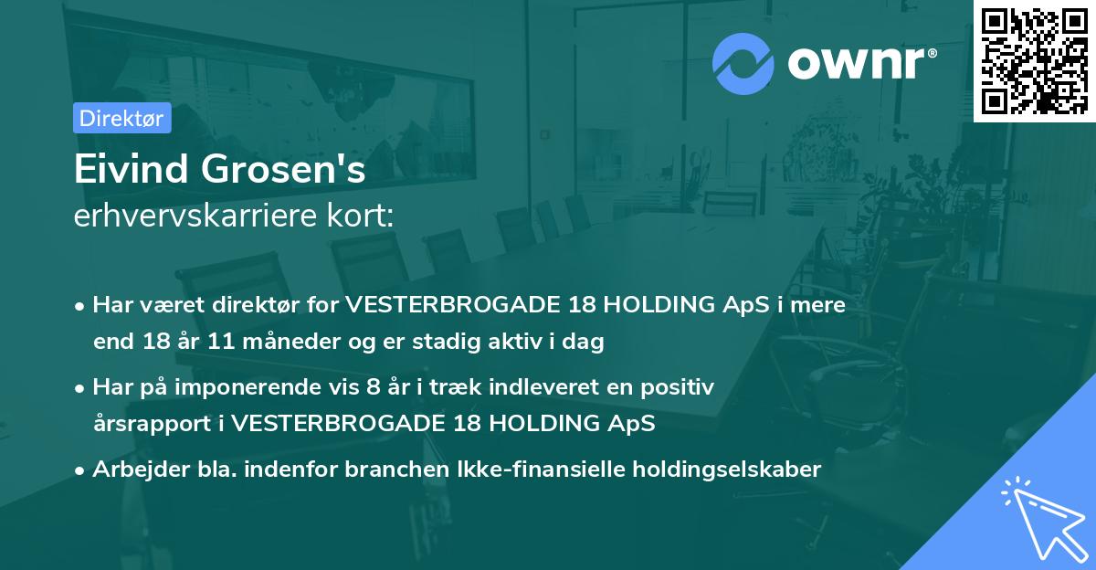 Eivind Grosen's erhvervskarriere kort