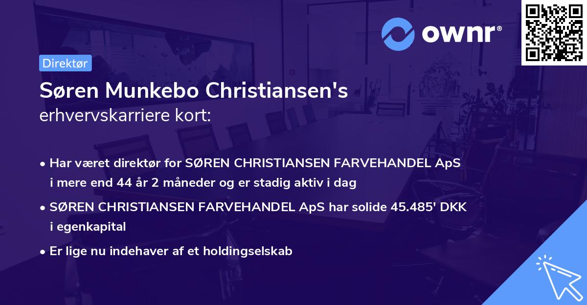 Søren Munkebo Christiansen's erhvervskarriere kort