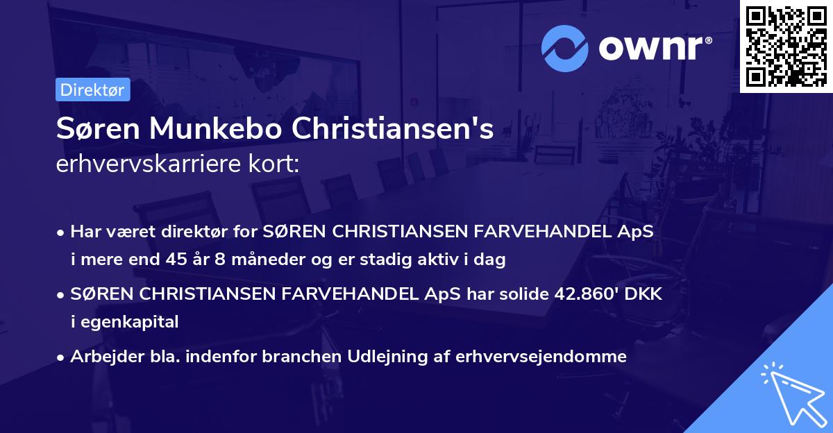 Søren Munkebo Christiansen's erhvervskarriere kort