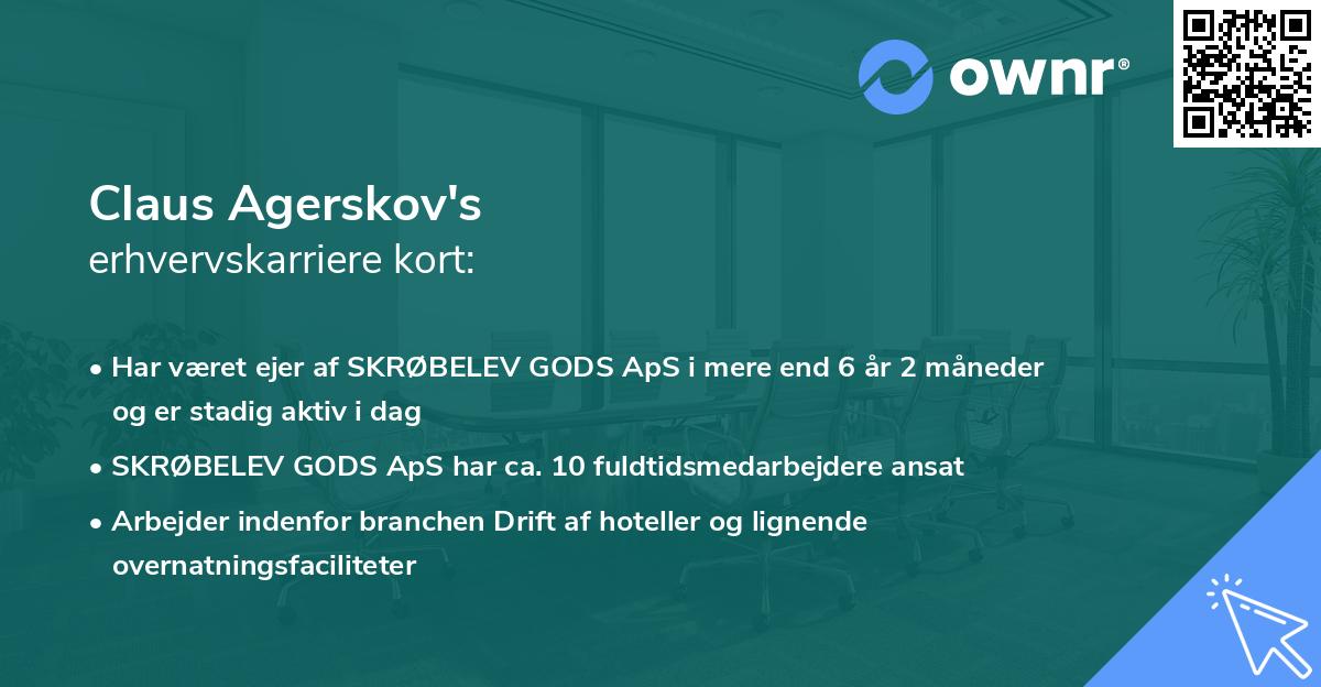 Claus Agerskov's erhvervskarriere kort