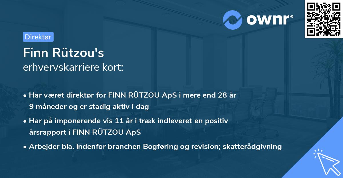 Finn Rützou's erhvervskarriere kort