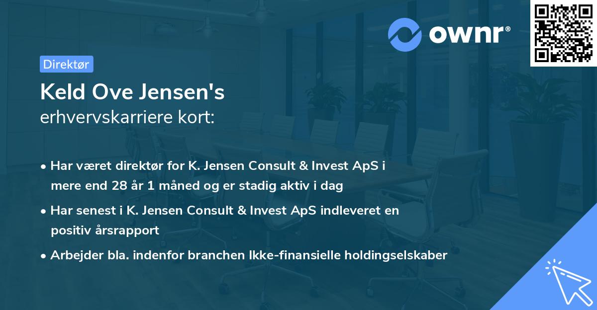 Keld Ove Jensen's erhvervskarriere kort