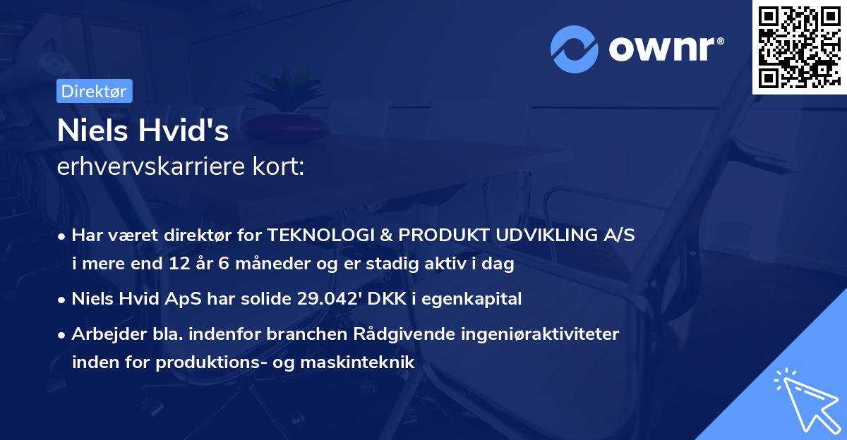 Niels Hvid's erhvervskarriere kort