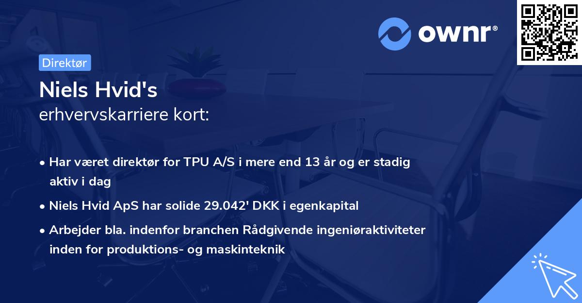 Niels Hvid's erhvervskarriere kort
