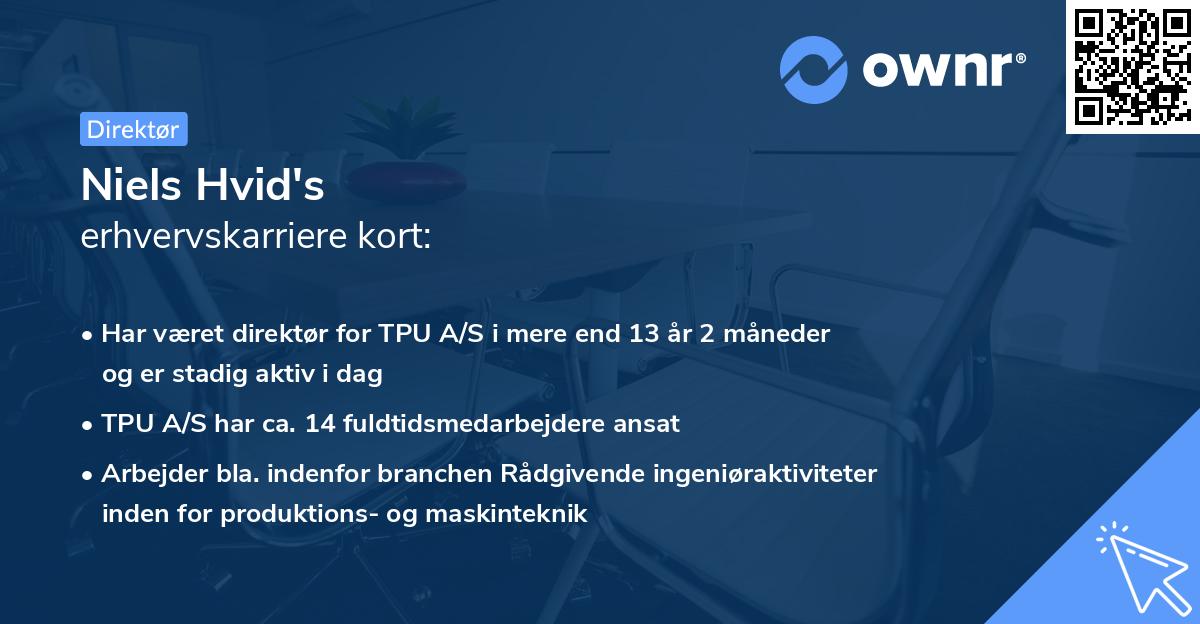 Niels Hvid's erhvervskarriere kort