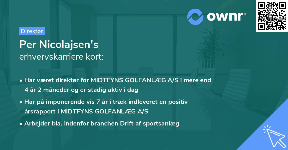 Per Nicolajsen's erhvervskarriere kort