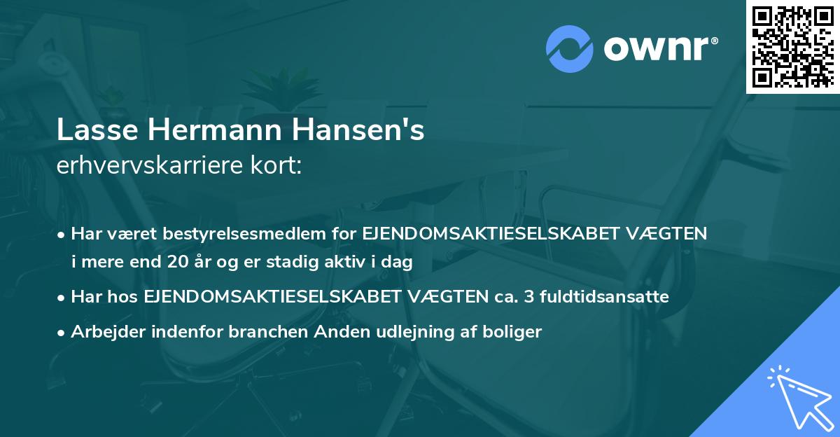 Lasse Hermann Hansen's erhvervskarriere kort