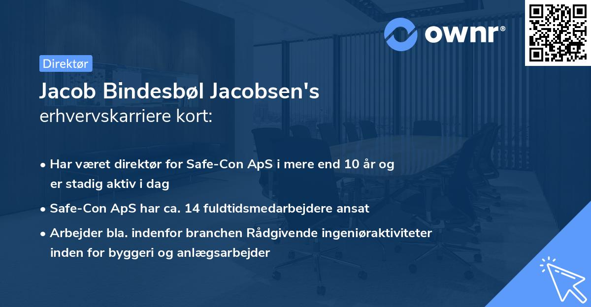 Jacob Bindesbøl Jacobsen's erhvervskarriere kort