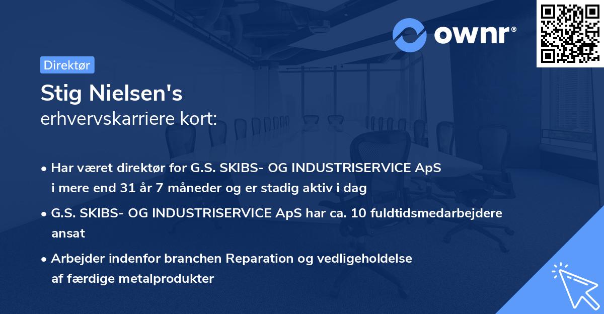 Stig Nielsen's erhvervskarriere kort