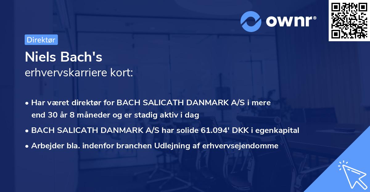 Niels Bach's erhvervskarriere kort