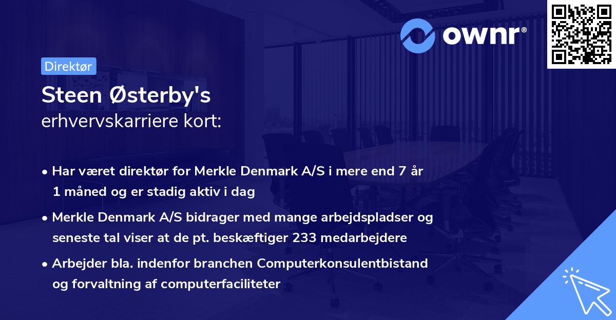 Steen Østerby's erhvervskarriere kort