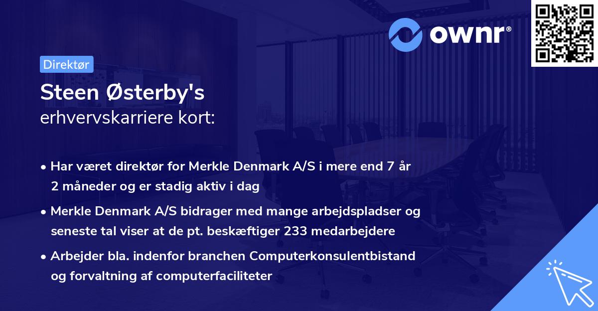 Steen Østerby's erhvervskarriere kort