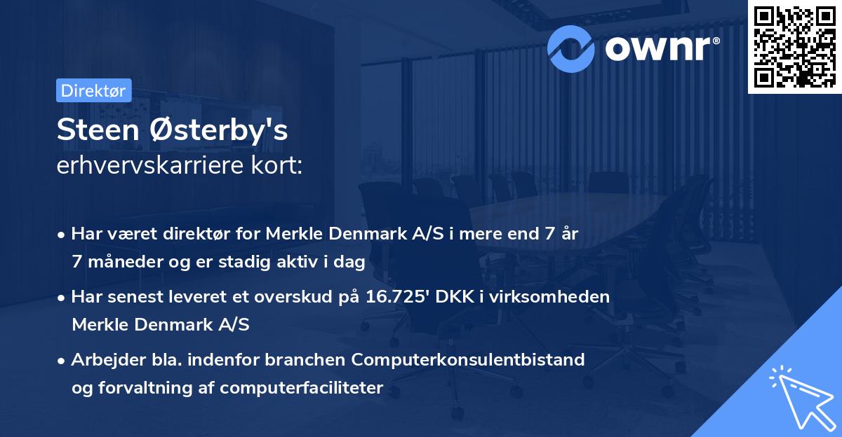 Steen Østerby's erhvervskarriere kort