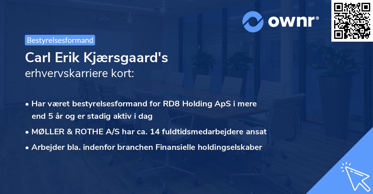 Carl Erik Kjærsgaard's erhvervskarriere kort
