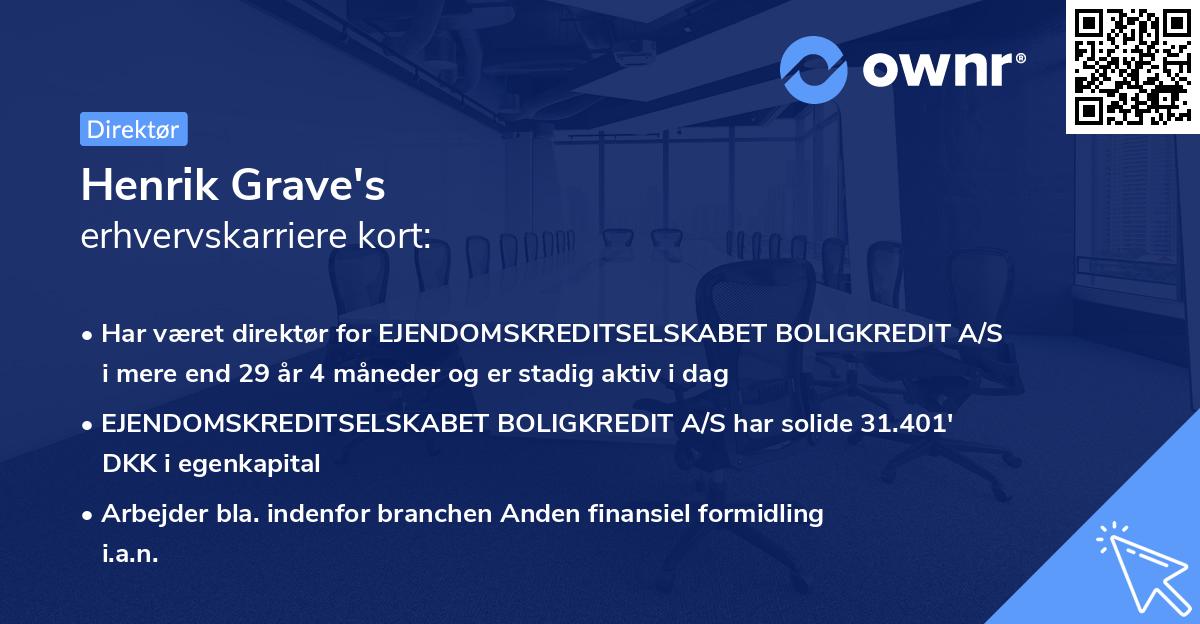 Henrik Grave's erhvervskarriere kort