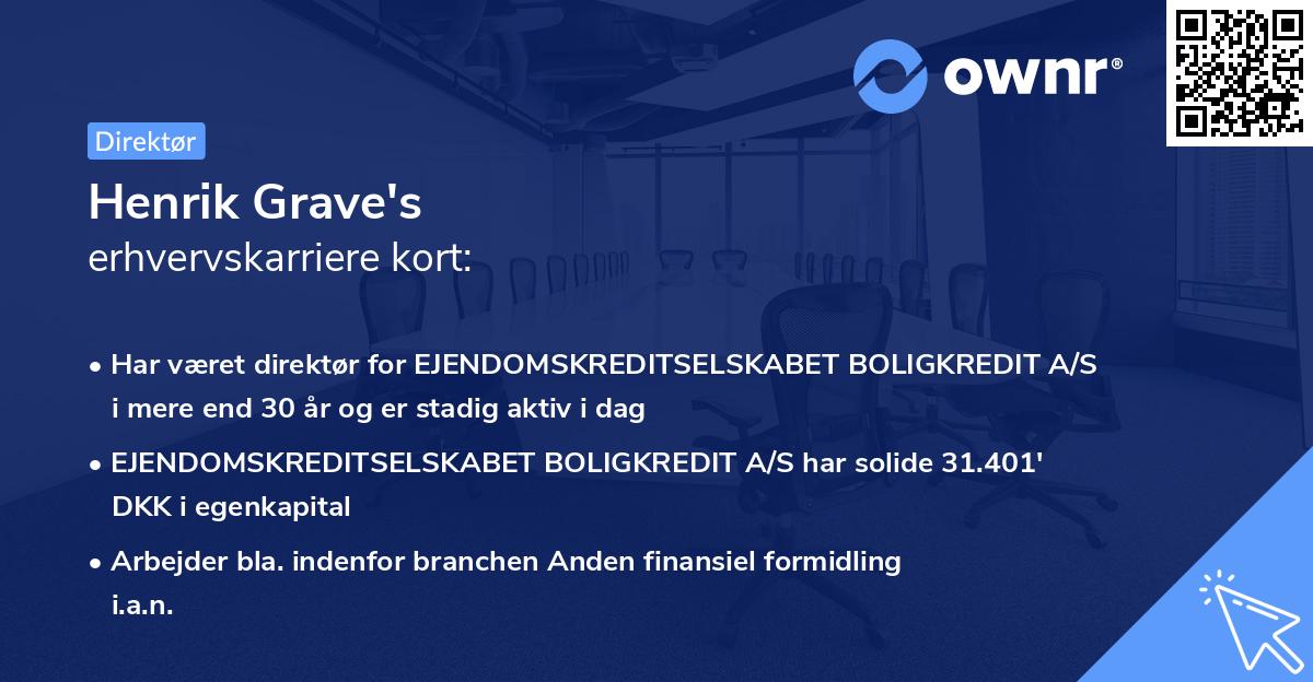 Henrik Grave's erhvervskarriere kort