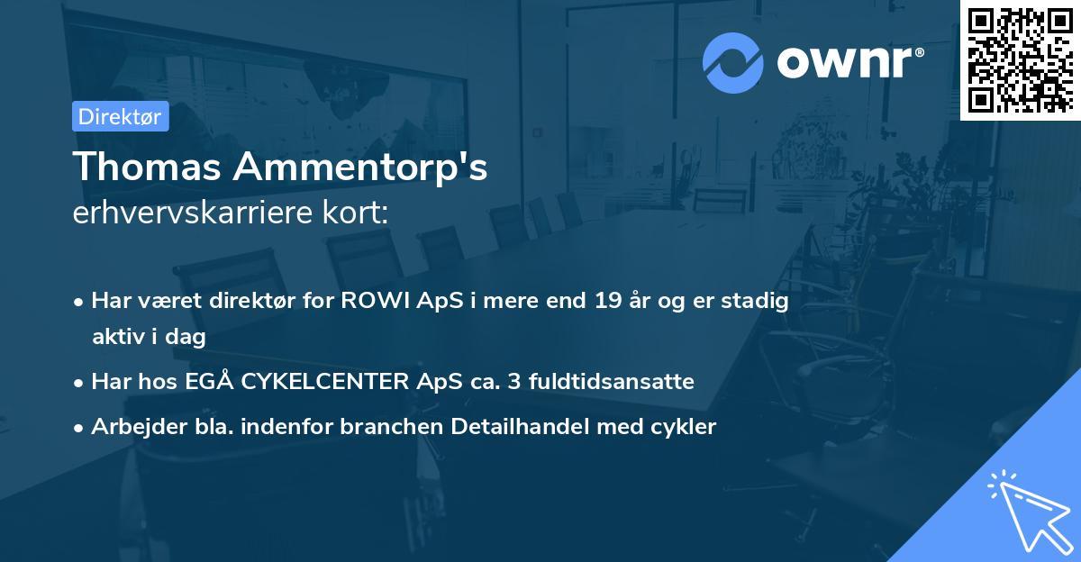 Thomas Ammentorp's erhvervskarriere kort