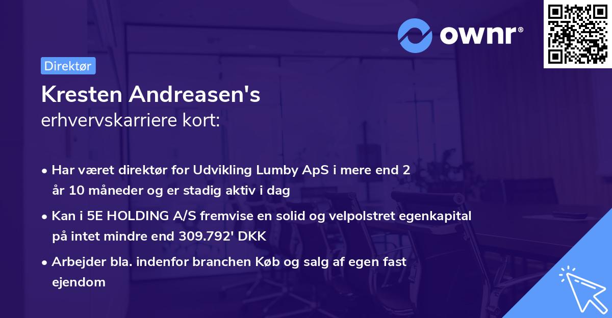 Kresten Andreasen's erhvervskarriere kort