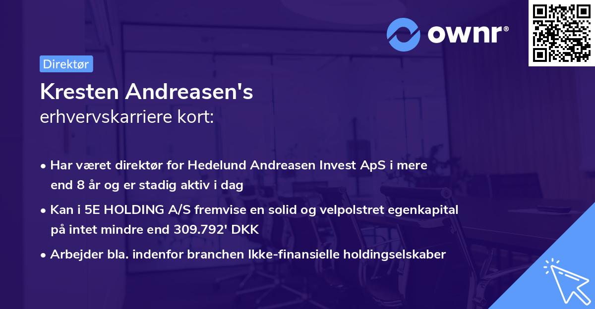 Kresten Andreasen's erhvervskarriere kort